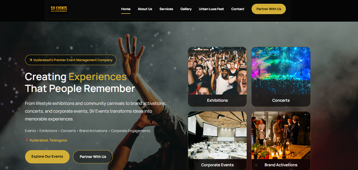 SV Events Website